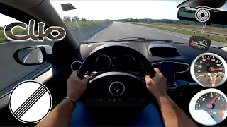 Renault Clio III 2012 | Acceleration & Top Speed on German Autobahn 🚗