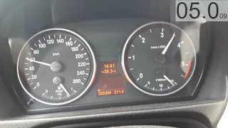 BMW E90 318d 90 kw 0-100 km/h