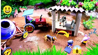 Top diy Farm Diorama making mini  diy tractor Cow Shed  Mini Life #diytractor #miniature