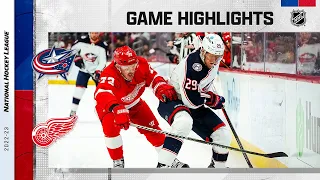 Blue Jackets @ Red Wings 1/14 | NHL Highlights 2023