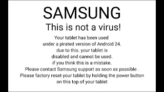 Samsung Galaxy Tab A8 Anti Piracy Screen