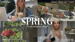 a *productive* home vlog 🌼🩷 spring cleaning, exciting meetings, cooking, time with family!