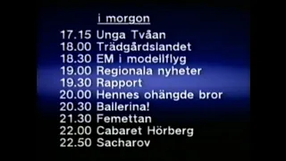 TV2-hallåa och tablå 1987-09-10