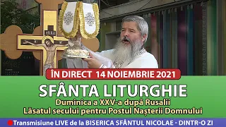 🔴 LIVE 14 11 2021 SFÂNTA LITURGHIE în Duminica a XXV-a după Rusalii - Sf Nicolae Dintr-o Zi