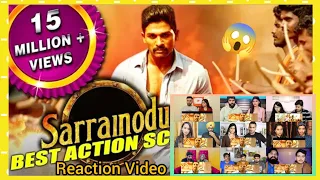 Sarrainodu Best Action Scene | Allu Arjun | Interval Fight Scene Reaction Mashup