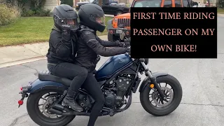 Riding Passenger on my 2020 Honda Rebel 500 For The First Time