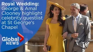 Royal Wedding: George and Amal Clooney arrive at chapel
