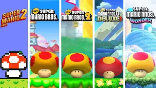 Mega Mushrooms in some 2D and 3D Mario Games