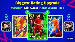 Biggest Ratings Upgrade With Manager Xabi Alonso In eFootball 2024 Mobile 🔥 #efootball