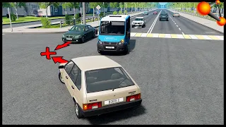 LAST TURN! CAR CRASH IN CITY! - BeamNg Drive