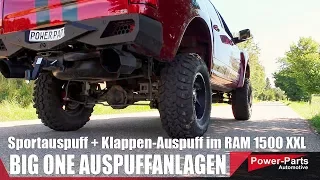 biG one Sportauspuffanlage und Klappenauspuffanlage im RAM 1500 XXL SuperSize WideBody TTS