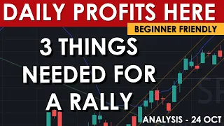 PREPARE FOR DAILY PROFITS (24 OCT) Analysis and Trade Setups SPY QQQ - 3 THINGS FOR A RALLY!