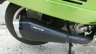 Remus RS vs stock Vespa GTS300 exhaust