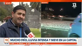 Mucho frío, lluvia intensa y nieve se acercan a la región Metropolitana