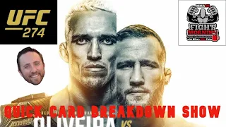 MMAOB Fight Morning Quick Card Breakdown Show w/ MikesMMAPicks. UFC 274: Oliveira vs Gaethje