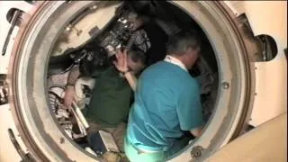 Hatch Closes as Soyuz Crew Bids Farewell