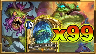 Infinite Yogg-Saron New Ultra Crazy Fun Shudderwock Wild Combo Double Battlecry | Hearthstone