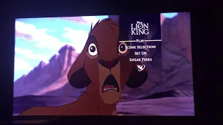 DVD Menu of The Lion King 2017 Release