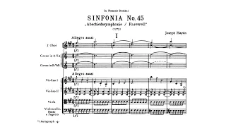 Haydn: Symphony No. 45 in F-sharp minor "Farewell" (with Score)