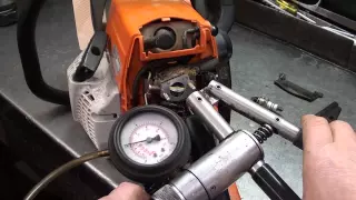 The chainsaw guy Pressure testing Stihl MS 250 chainsaw 1 9