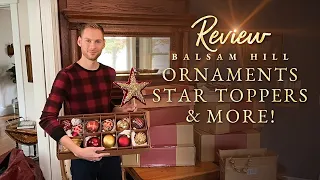 Balsam Hill Christmas Ornaments, Star Tree Toppers, & More! - Review & Closeup - Decorations