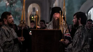 Чтение покаянного канона в четверг первой седмицы Великого поста в Сретенской обители 2023 г