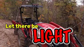 CHEAP Amazon light and canopy install | RK 37 Tractor