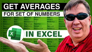 Excel - Get Averages for a Set of Numbers - Excel - Episode 1657