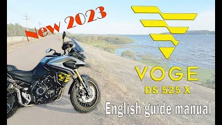 Voge ds 525 x  guide manual in English