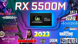 *AMD Radeon RX 5500M 4GB  in 30 GAMES    (2023)