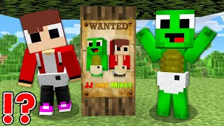 Why JJ and Mikey are WANTED in Minecraft ? - Maizen JJ and Mikey Cash Nico Zoey