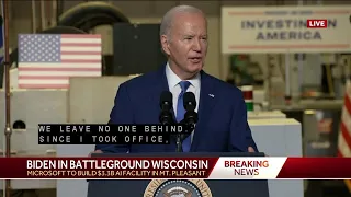 President Biden announce new Microsoft facility at the Foxconn site in Mount Pleasant