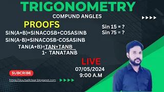 Compund Angle Formulae Proof|Derivation Of all compound angle formula Shahzad Sir | #compoundangles