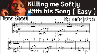 Killing me Softly with his Song - Easy Piano Music Sheet - by SangHeart Play