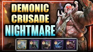 F2P GUIDE Nightmare - Demonic Crusade Daily Challenge FULL WALKTHROUGH & TIMINGS ⁂ Watcher of Realms