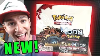 Pokemon Cards CRIMSON INVASION BOOSTER BOX OPENING! (New Pokemon Sun and Moon Cards!)