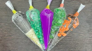 Making Crunchy Slime with Piping Bags. Satisfying Slime Video #48