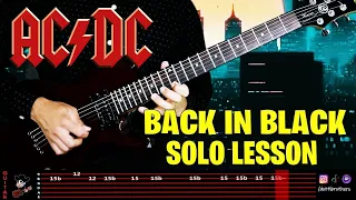 AC/DC - Back In Black【 GUITAR SOLO LESSON 】