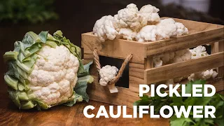 That old-fashioned homemade pickled cauliflower... Crunchy. Punchy. Tasty.