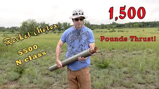 Huge rocket motor with 1,520 pounds of thrust!