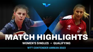 Charlotte Carey vs Camille Lutz | WS Qual | WTT Contender Amman 2023