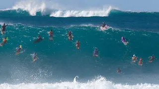 PSYCHO SECOND REEF PIPELINE! LATE SEASON GOES OFF!!!