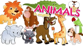 Nombres de los ANIMALES EN INGLÉS para niños - Vocabulario (Animals in english for kids)