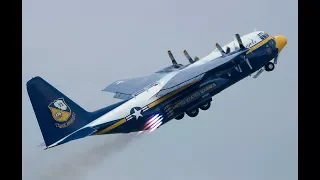 RARE⚠️BLUE ANGELS C-130 HERCULES "FAT ALBERT" -LAST & LOUD ROCKET POWERED TAKE OFF [JATO] IN EUROPE!