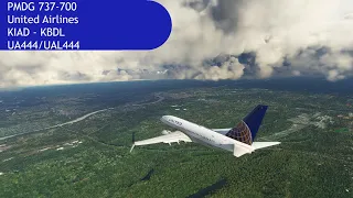 [MSFS] PMDG Boeing 737-700 | Washington-Dulles (KIAD) - Bradley (KBDL) | Full flight | VATSIM