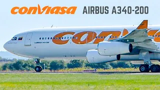 THE ONLY PASSENGER AIRBUS A340-200 IN THE WORLD! | Conviasa A340 Heavy Takeoff from Belgrade Airport