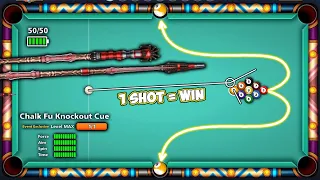 Doing NEW GOLDEN BREAK with Chalk Fu Knockout Cue Level Max - Gaming With K - 8 Ball Pool
