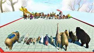 Prehistoric and modern mammals vs faction Animal Revolt Battle Simulator