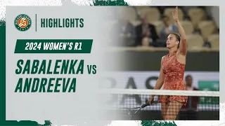 Sabalenka vs Andreeva Round 1 Highlights | Roland-Garros 2024