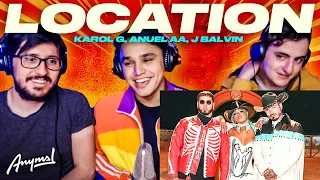 [Reacción] KAROL G, Anuel AA, J. Balvin - LOCATION (Official Video) | ANYMAL LIVE 🔴